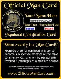 man card definition officialmancardcom