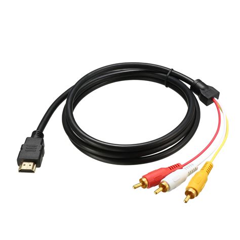 hdmi   rca cable male  audio video av conversion  cord adapter transmitter  hdtv dvd
