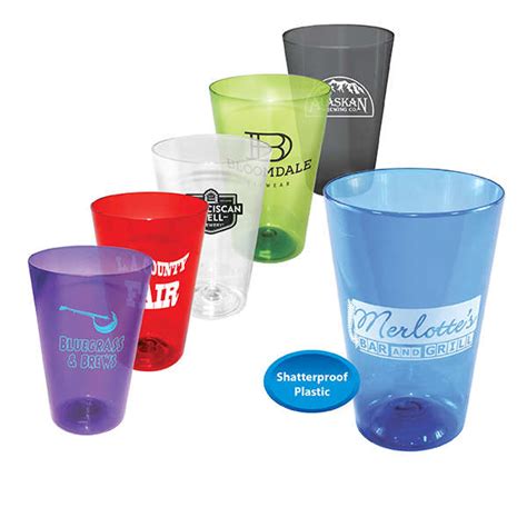 16 Oz Plastic Pint Glass Customization Options