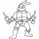 Coloring Ninja Turtles Mutant Teenage Pages Print sketch template
