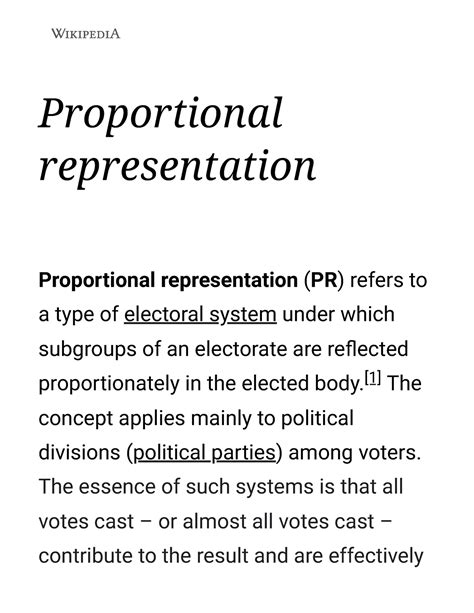 proportional representation wikipedia proportional representation