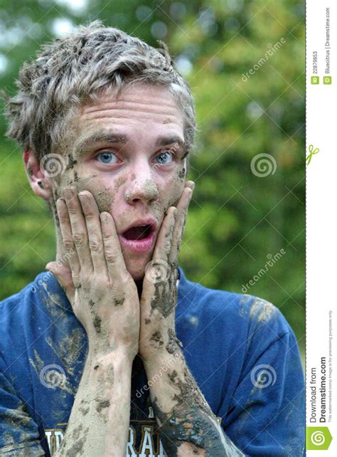 muddy man stock image image of silly background eyes 22879853