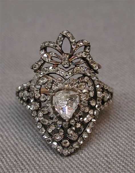 possibly by c s paris france 19th century ring gold silver and diamonds the