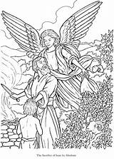 Coloring Pages Bible Angels Abraham Adult Printable Sacrifice Book Sacrificio Biblia Dover Isacco Sunday Di School Books Offering Colouring Color sketch template