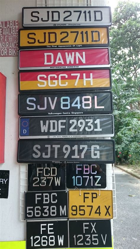 types  vehicle car plates  singapore thechillipadi