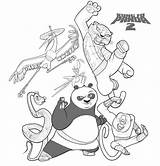 Panda Fu Kung Coloring Drawing Pages Tigress Furious Five Po Printable Sketch Colouring Print Monkey Book Master Characters Amazing Viper sketch template