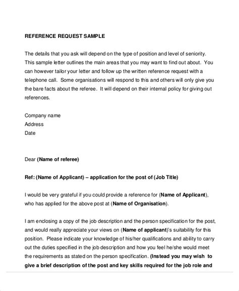 sample reference request letter templates   ms word