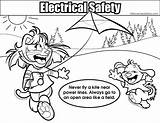 Coloring Electrical Safety Resolution Colouring Pages Medium High sketch template