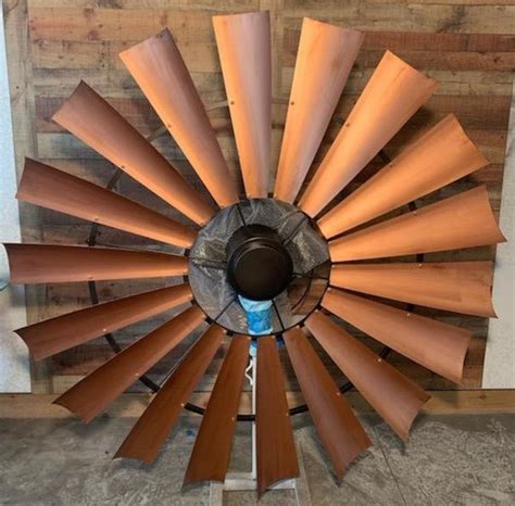 Rustic Copper Windmill Ceiling Fan The Patriot Fan Etsy