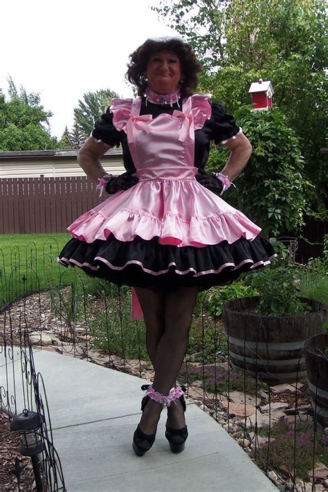 posing in my pretty satin sissy maid dress sissy maid dresses sissy