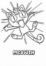 Coloring Pages Pokemon Meowth Rocket Team Color Regigigas Persian Normal Sheets Pikachu Kids Getcolorings Library Clipart Printable Choose Board Print sketch template