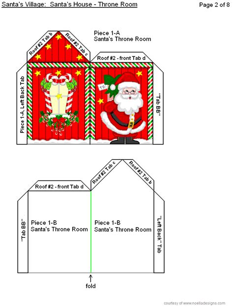 santas house page  christmas paper crafts dollhouse christmas