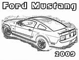 Mustang Coloring Pages Car Ford 1969 Boss Classic sketch template