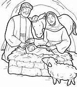 Jesus Coloring Bible Pages Born Christmas Story Nativity Colouring Color Baby Birth Tocolor Kids Preschool Book Stable Visit Print Choose sketch template