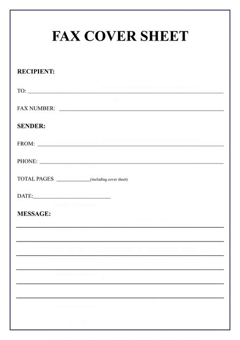 template ideas  fax cover sheet templates   fax