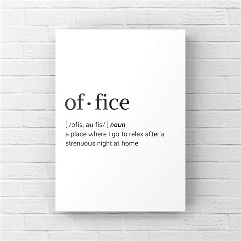 office dictionary definition digital print quote designs typography