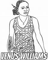 Venus Kolorowanka Tennis Sheet Neymar Tenisistka Topcoloringpages Kolorowanki sketch template