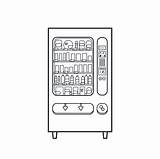 Vending Machine Vector Lineart Clip Outline Illustrations Clipart Illustration Stock Linear Isolated Automate Theme Office Business Food Top Fotosearch sketch template