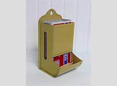 Vintage Yellow Tin Metal Match Box Holder by NewLifeVintageRVs