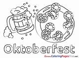 Coloring Pages Pretzel Oktoberfest Kids Sheet Title sketch template