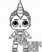 Surprise Coloring Punk Boi Lol Doll Pages Print Printable Topcoloringpages Line sketch template