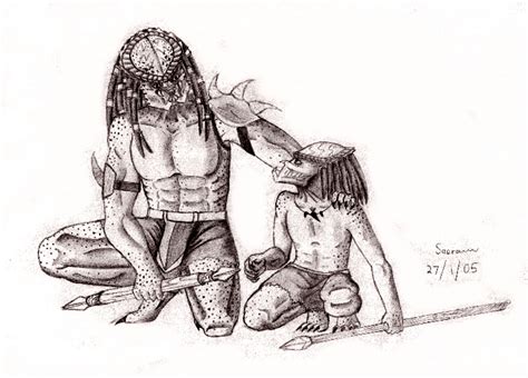 Male Yautja And Offspring By Saera Song On Deviantart