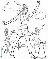 Cheerleader Coloring Printable Pages Color Sheet Below Click sketch template