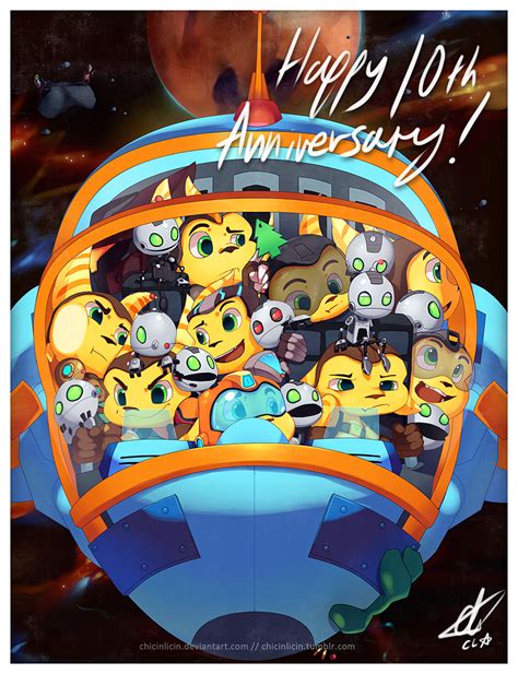 Ratchet And Clank 10th Anniversary~ By Chicinlicin On Deviantart