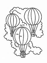 Air Coloring Hot Balloon Pages Vacation Decorated Coloringsky sketch template