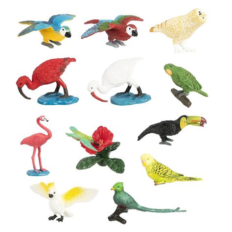 exotic birds figures bulk set safari  radar toys