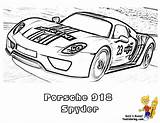Porsche Coloring Car Pages 918 Spyder Super Cars Yescoloring Camaro Race Bugatti Sports Corvette Cool Gt3 Gusto Popular Volkswagen Chevrolet sketch template
