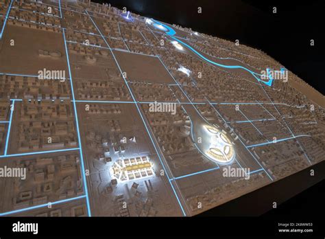 large   dimensional city map  astana showing development  progress