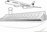 Coloring Airport Airports Coloringpages101 sketch template