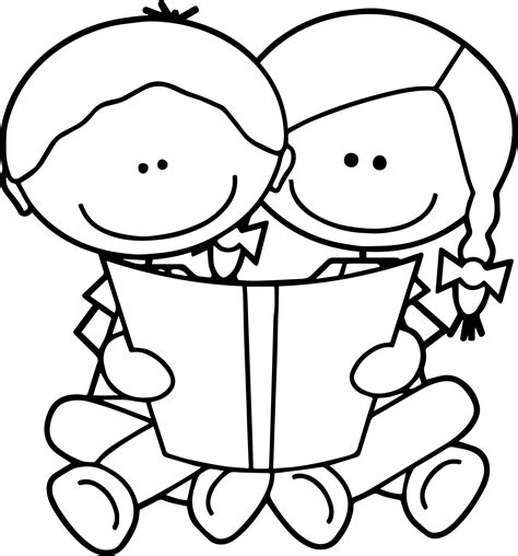 ideas  kids reading coloring pages home family