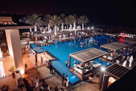 saadiyat beach club pool party dining nightlife middle east