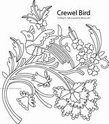 Jacobean Crewel sketch template