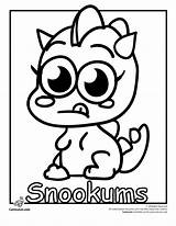 Coloring Moshi Monsters Monster Pages Cute Print Sheets Shishi Colouring Printable Snookums Cartoon Jr Cat Moshlings Popular Drawings Comments Dinos sketch template