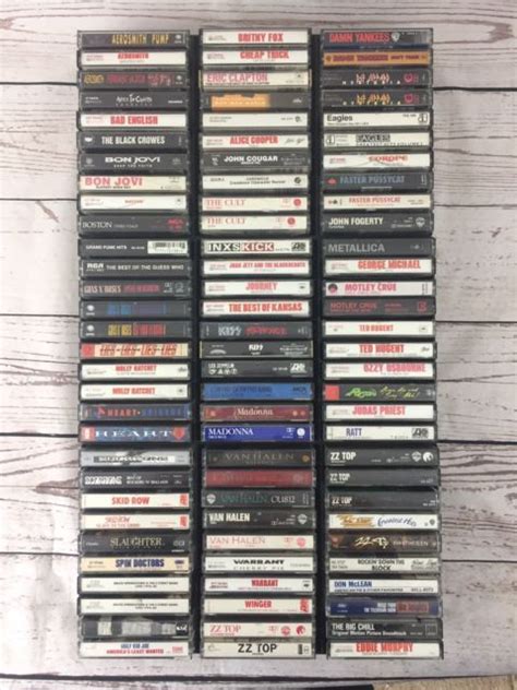 lot 90 cassette tapes collection heavy metal rock pop 1980s 80s 90s