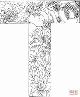 Coloring Letter Pages Plants Colorings Printable Crafts sketch template