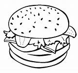 Hamburger Everything Coloring Coloringcrew sketch template