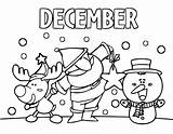 December Coloring Pages Printable Sheets Months Kids Year Colorear Winter Book Coloringcrew Coloriage Coloringfolder Print Happy Activity Kinder Cards Name sketch template