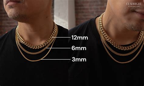 chain thickness guide  men   examples cladright
