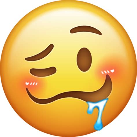 Emoji Drooling Blushing Blush Sticker By S8xvbie27t