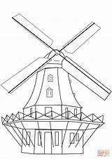 Coloring Pages Mill Windmill Smock Dutch Drawing Crafts Printable Getdrawings sketch template