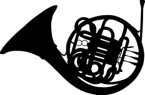 french horn horn brass instrument royalty  vector graphic pixabay