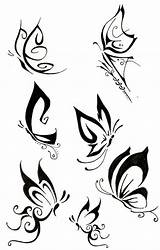 Butterfly Tattoo Tribal Designs Tattoos Simple Small Choose Board Purple sketch template