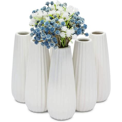 pack mini  white ceramic flower vases floral vase  home decor  walmartcom