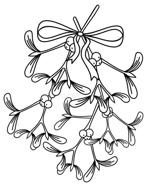 outline image  mistletoe stock illustration illustration
