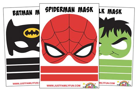 printable superhero mask templates  family fun