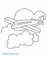 Aeroplane Pages Coloring Airplane Printable Colouring Color Simple Transportation Tickets Blank Fixed Kids Aeroplanes Air Amusement Preschool Print Balloon Wings sketch template